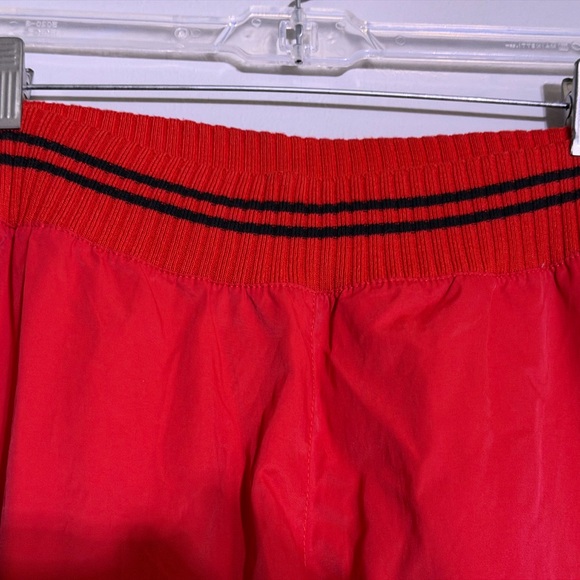 Vintage Red Sports Pants 90s Nylon Joggers Elastic Ankles Streetwear - Picture 3 of 6